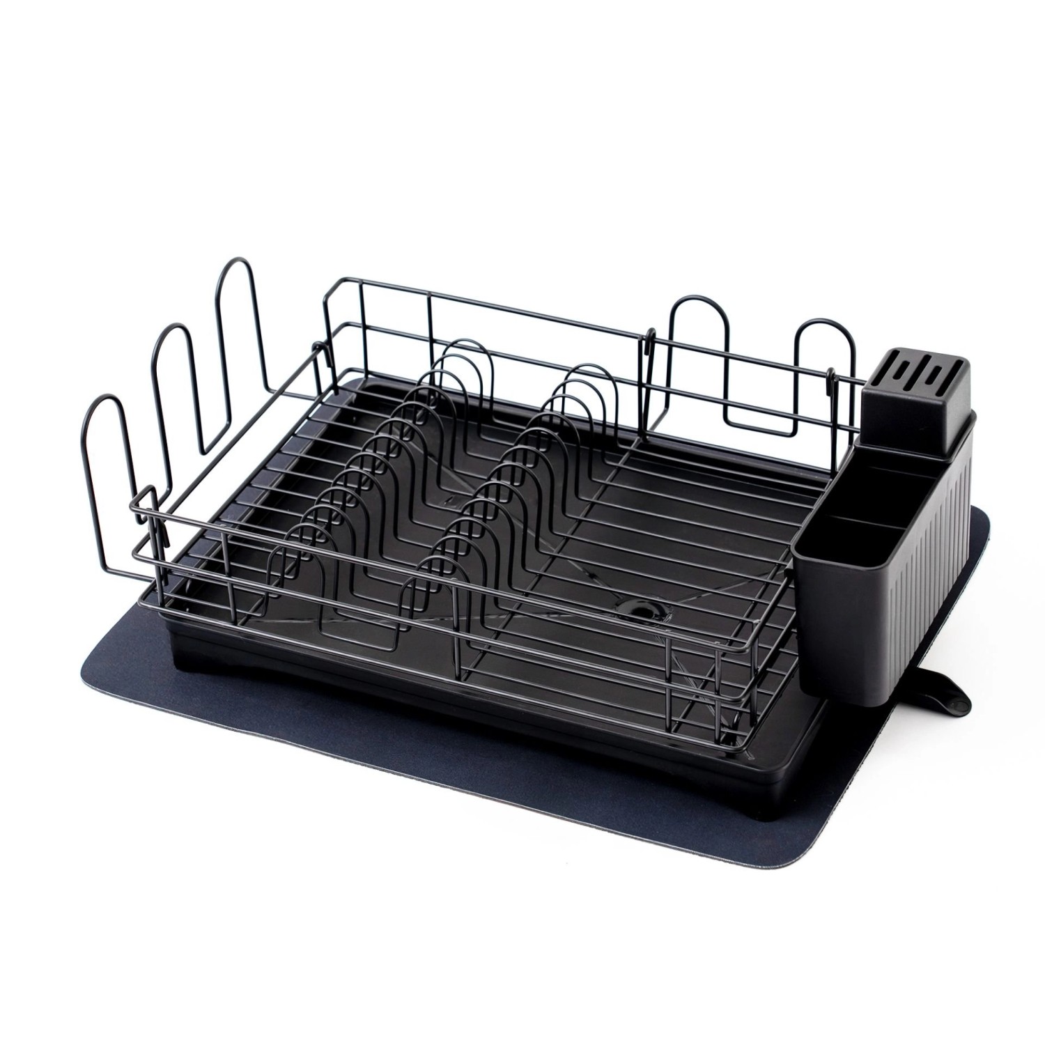 CHEFGASTRO Abtropfgestell Geschirr 15x42x31cm Stahl Mit Besteckhalter Tasse günstig online kaufen