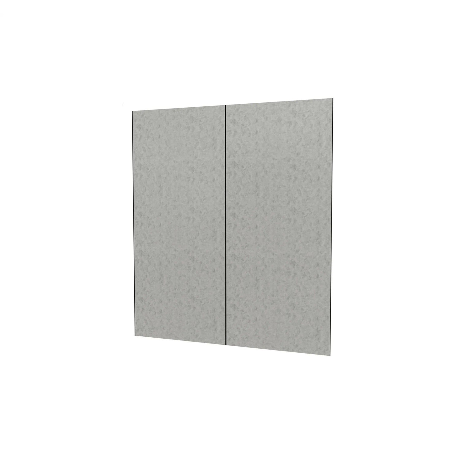 Duschparadies 200 x 210cm Duschrückwand Duschrückwände Wandverkleidung Premium Aluverbundplatte 3mm Fliesenersatz Zementgrau 2 Stück Zusammenbau