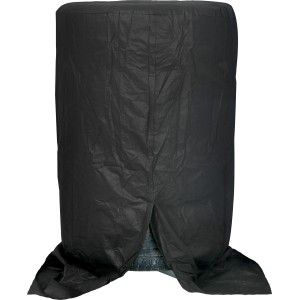 Felgenständer mit schwarzer Vlieshülle zum Schutz der Reifen vor Staub und Schmutz.