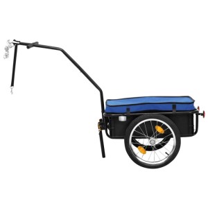 vidaXL Fahrradanhänger und Handwagen 155x60x83 cm Stahl Blau 91772