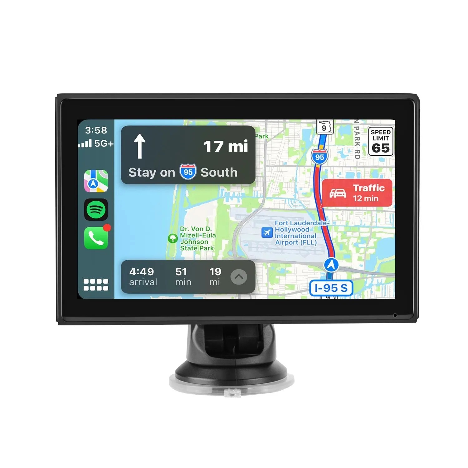 Junsun 7 Zoll Wireless CarPlay 1080P-Rückfahrkamera Portables Apple CarPlay Und Android Auto