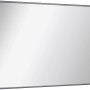 Eckiger Fackelmann Rahmenspiegel mit LED-Licht, 100x68 cm, schwarzer Rahmen.