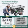 Sekey Garten Plattformwagen mit Luftreifen, einfache Montage, abnehmbare Seitenteile. Ideal für Camping & Zubehör.