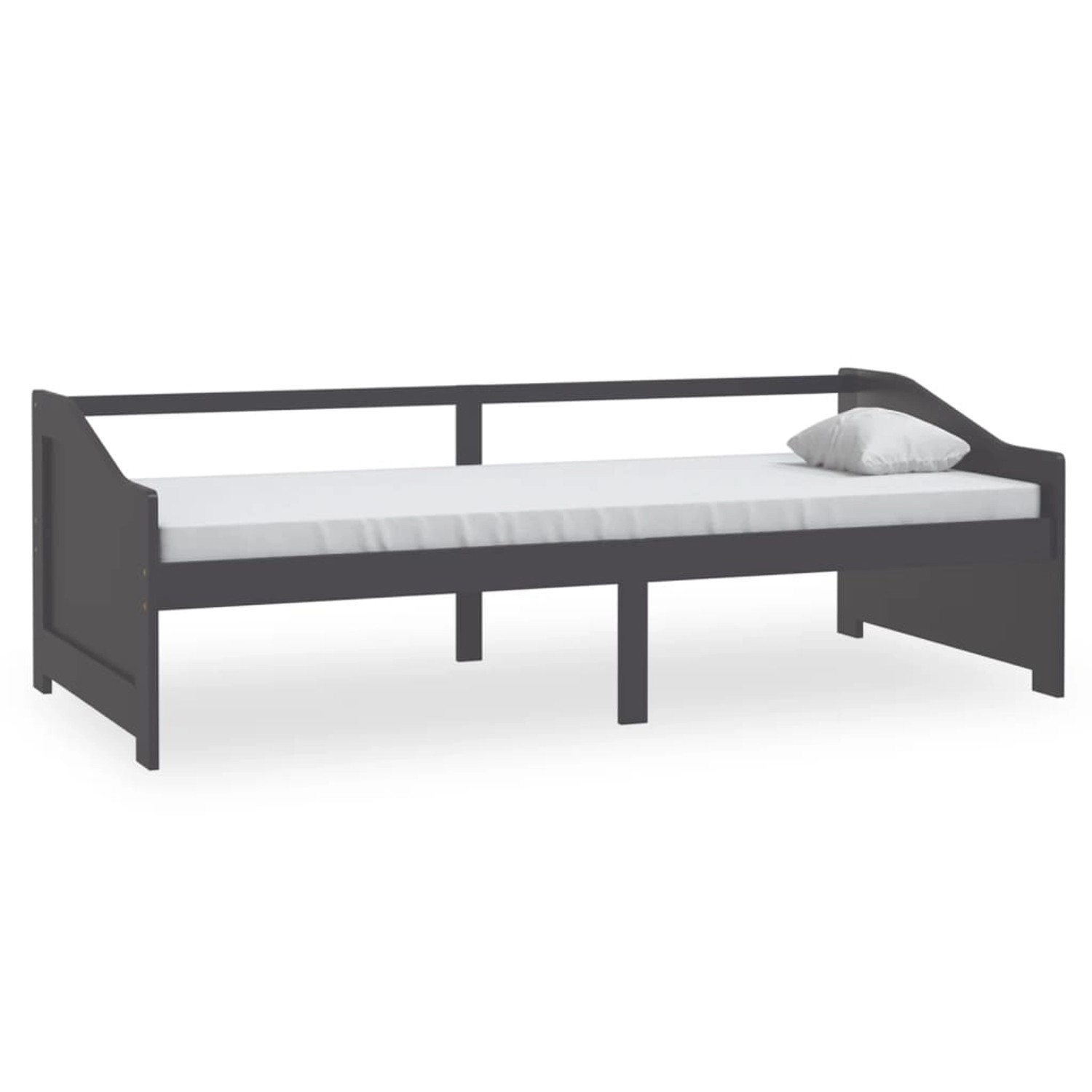 vidaXL Bett Tagesbett 3-Sitzer Dunkelgrau Massivholz Kiefer 90x200 cm günstig online kaufen