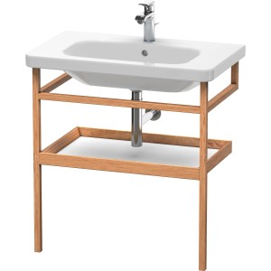 Duravit Handtuchhalter mit Ablage, 74 cm, DuraStyle, Weiß matt/Eiche massiv. Badmöbel-Zubehör.