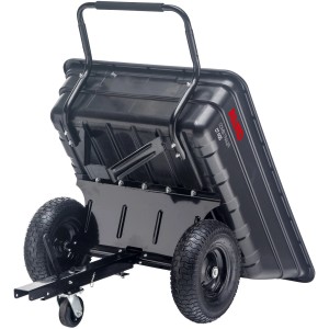 Al-Ko Combi Trailer CT 400 für Rasentraktoren, kippbarer Anhänger mit Griff und Profilreifen.