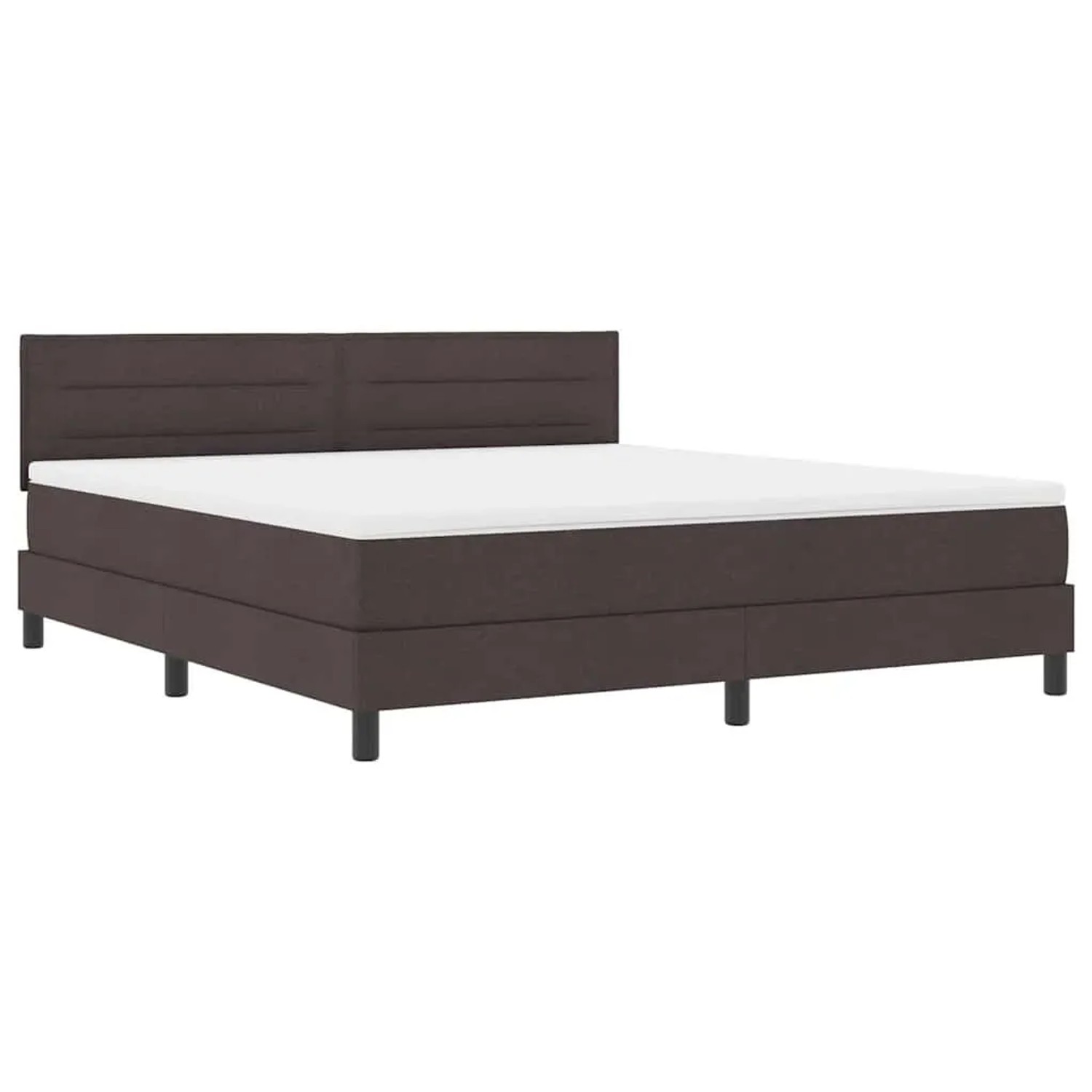 Thumbnail - vidaXL Boxspringbett mit Matratze Dunkelbraun 180 x 200 cm Stoff 3342152