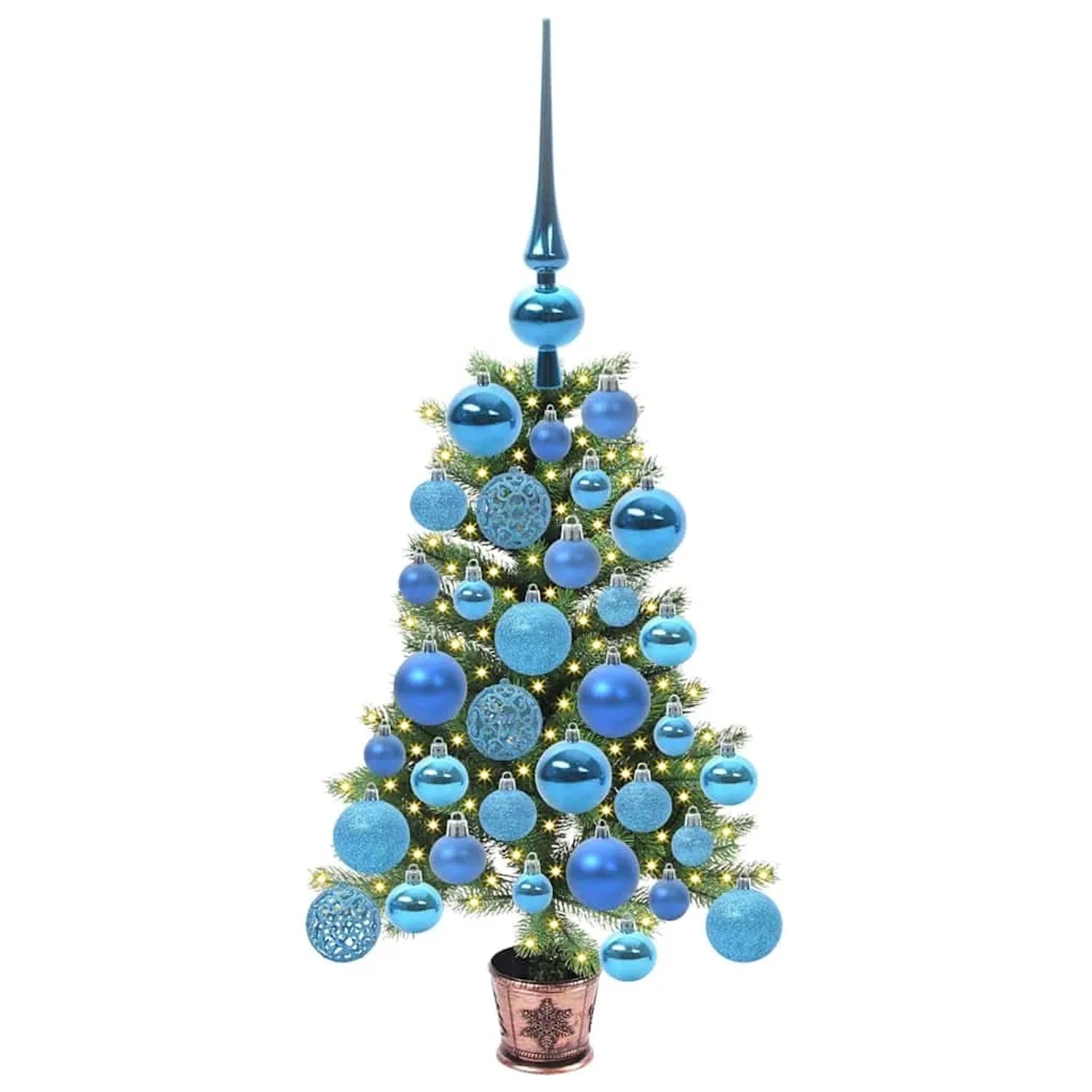 vidaXL Weihnachtsbaum mit 150 LEDs mit Ständer Grün 65 cm PE 3396298
