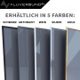 Aluverbund24 Sockelprofil in Schwarz, Anthrazit, Weiß, Silber und Gold für Alu Verbundplatten.