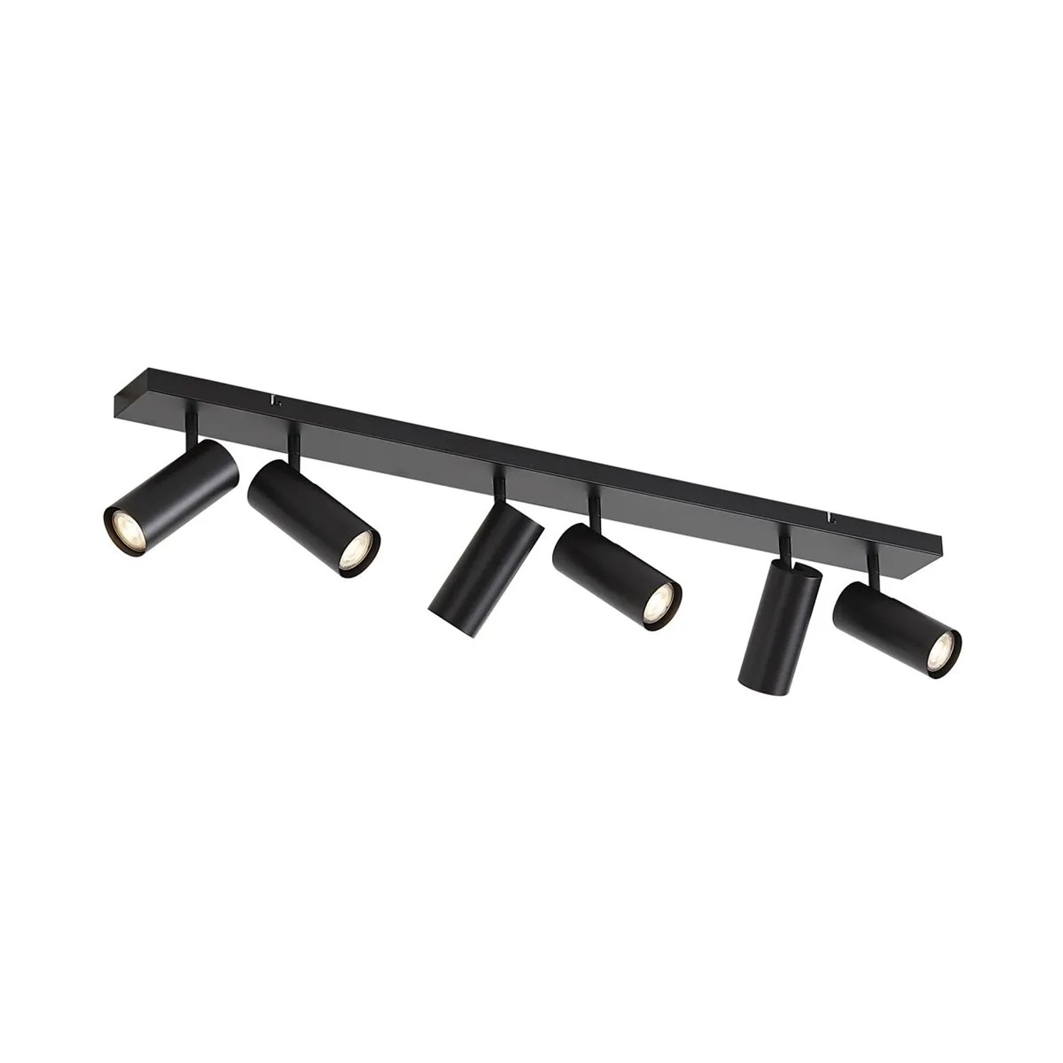 QAZQA Moderne Deckenleuchte Schwarz 102cm 6 Flammig Verstellbar Renna