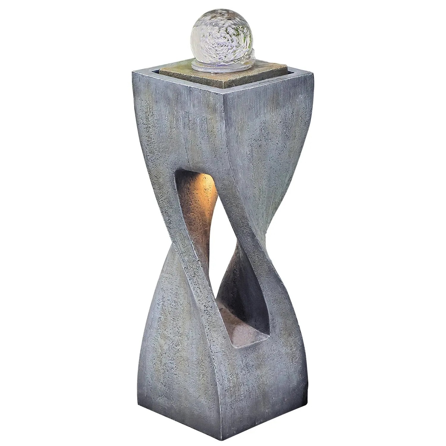 Granimex 4-Eck-Säule Quantum LED-Beleuchtung Ø 12 cm Glaskugel