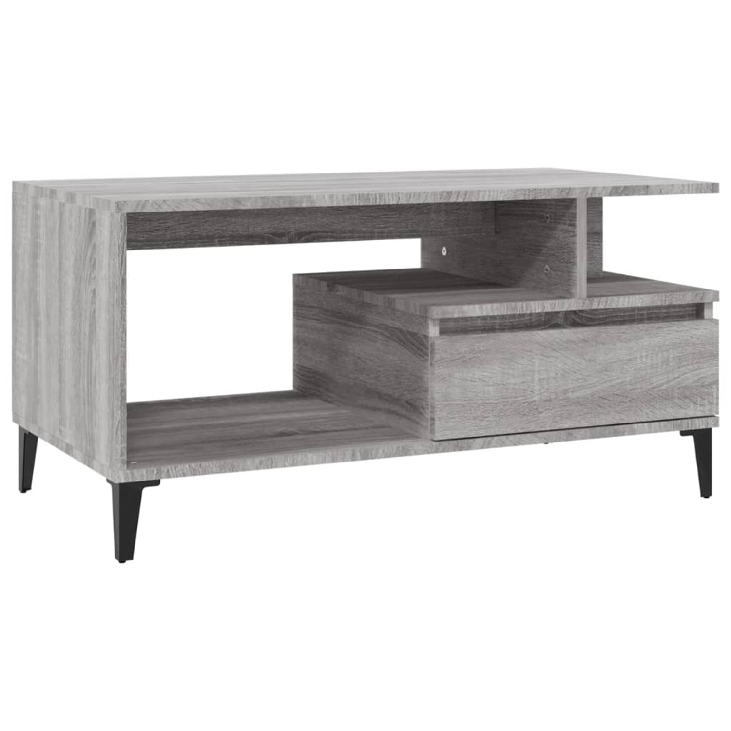 vidaXL Couchtisch Grau Sonoma 90x49x45 cm Holzwerkstoff Modell 1 günstig online kaufen