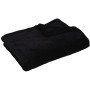 Schwarze Mikrofaser Decke (150x200 cm) von Bestgoodies. Kuschelig weich und pflegeleicht.