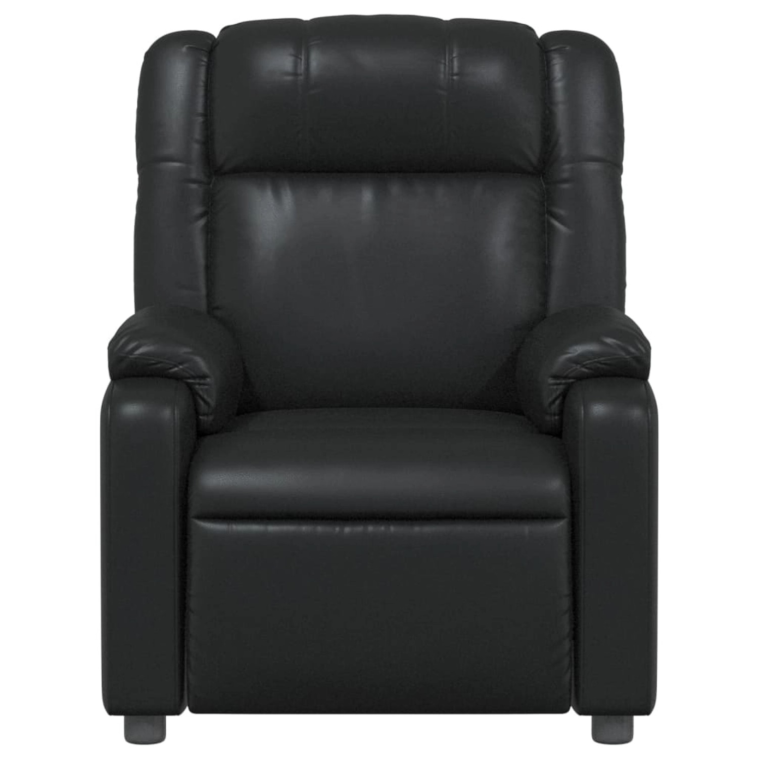 Schwarzer vidaXL Massagesessel Modell 12 aus Kunstleder für entspannte Stunden.