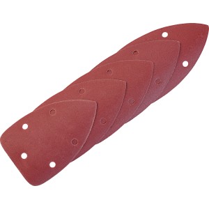 LUX Schleifauflagen für Dreiecksschleifer, 100x140mm, K240, gelocht, 5 Stück