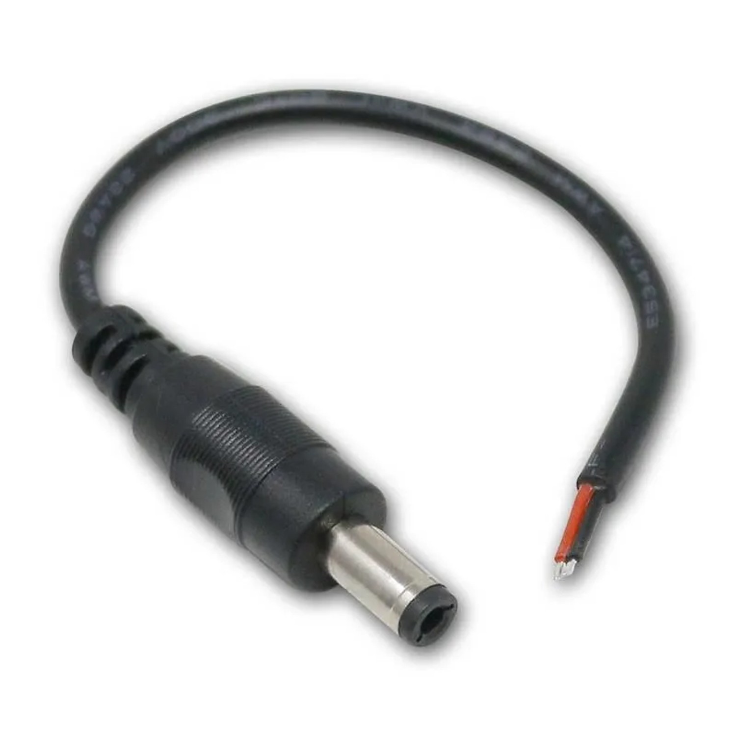 world-trading-net 5er Pack DC-Stecker 55x25mm Schwarz 15cm Kabel