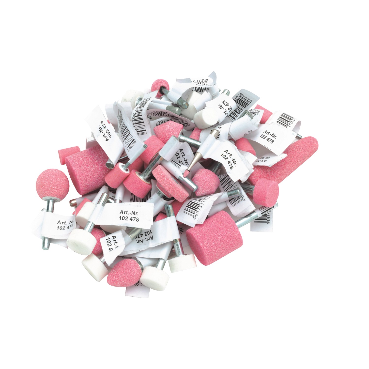 LUX Keramik-Schleifstifte mit Schaft, verschiedene Formen für Bohrmaschinen.