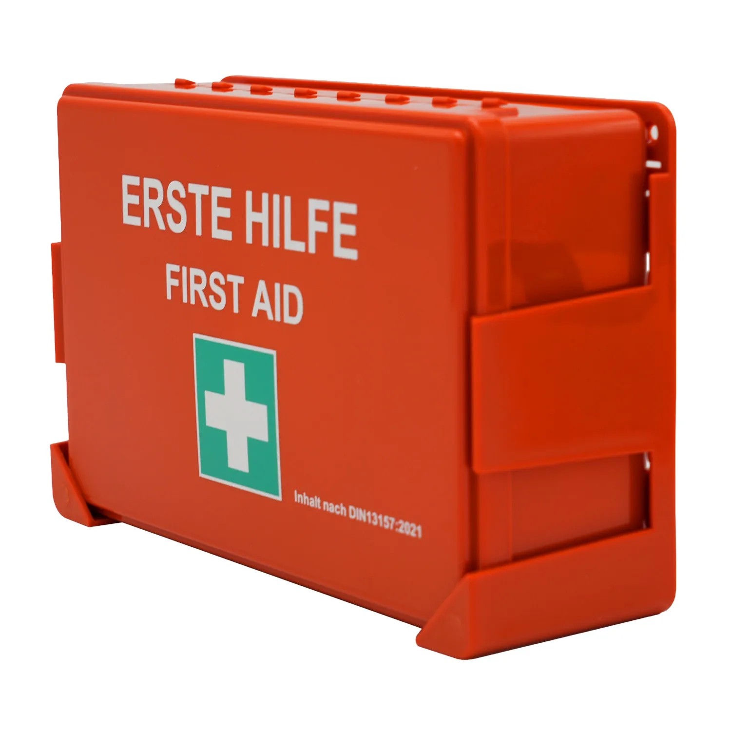 Floordirekt Erste-Hilfe-Koffer DIN 13157 Verbandskasten Wandhalterung ISO-Aufkleber