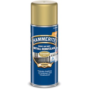 Hammerite Metall-Schutzlack Spray, Gold glänzend, 400ml. Rostschutz, Grundierung und Lackierung in einem.