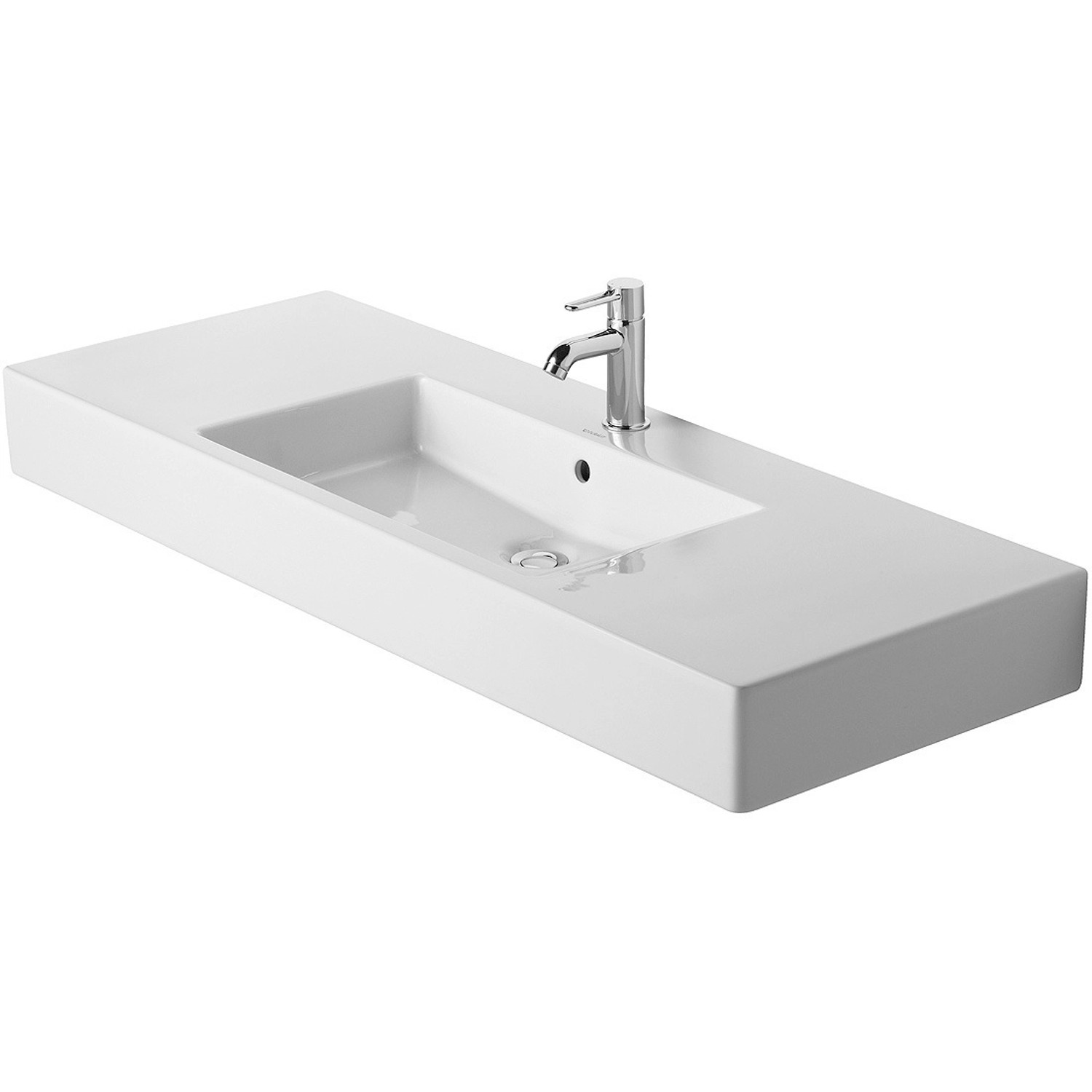 Duravit Waschbecken Vero 125 cm Weiß 1 Hahnloch WonderGliss