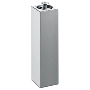 Höhenverstellbarer Hettich Möbelfuß aus Aluminium, 40x40x200-230 mm.