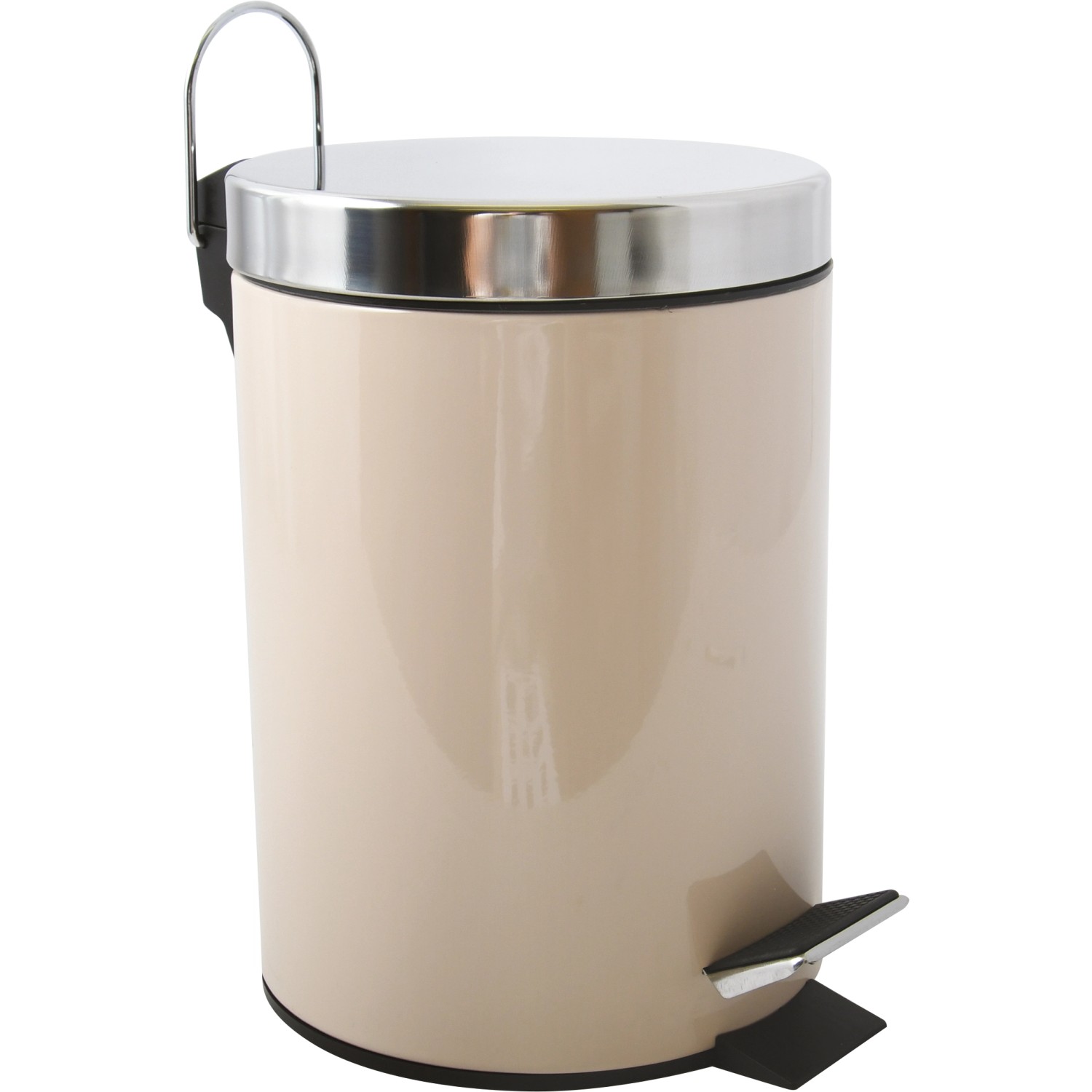 Tret-Mülleimer Metall 3 l Beige