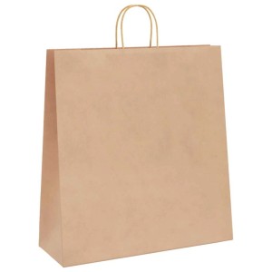 vidaXL Papiertragetaschen 250 Stk mit Henkeln Braun 45x17x48 cm 4101597