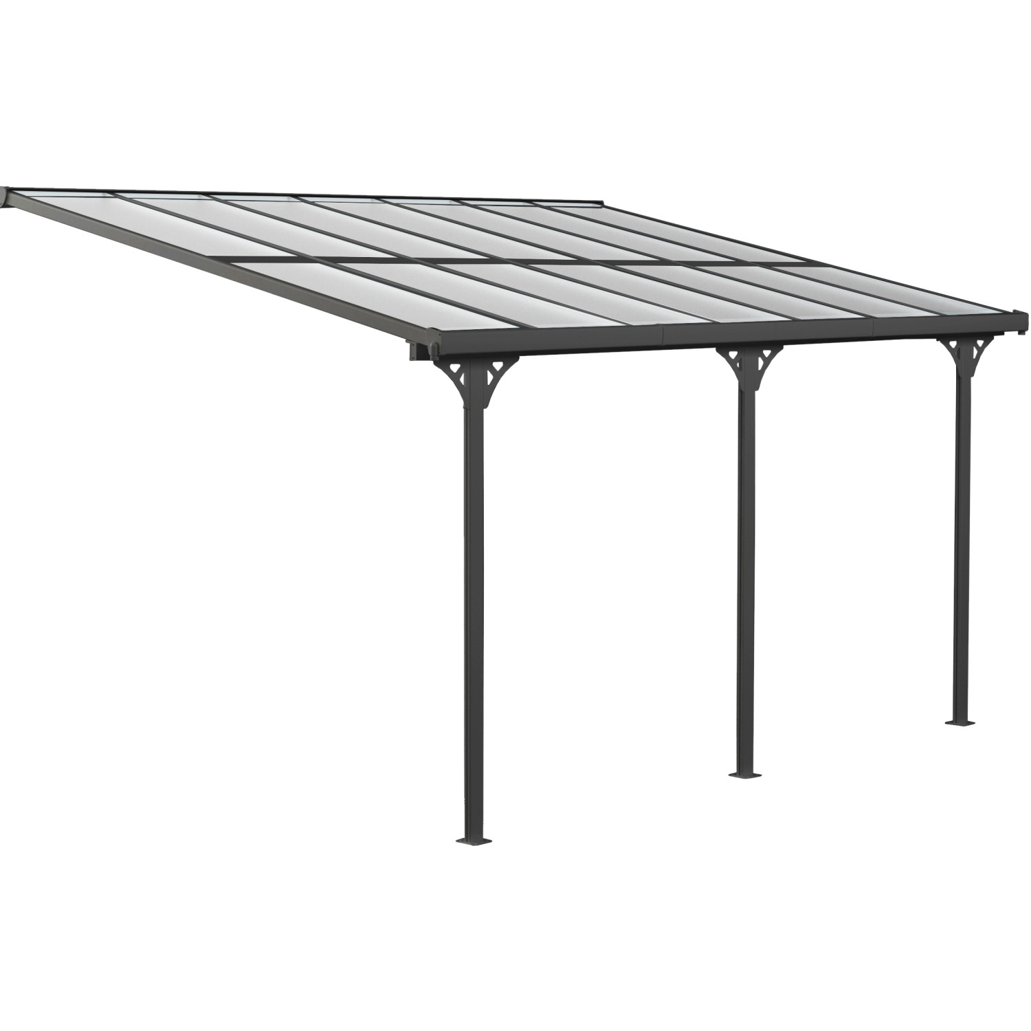 Westmann Terrassendach Aluminium B x T: 435 cm x 300 cm Schwarz