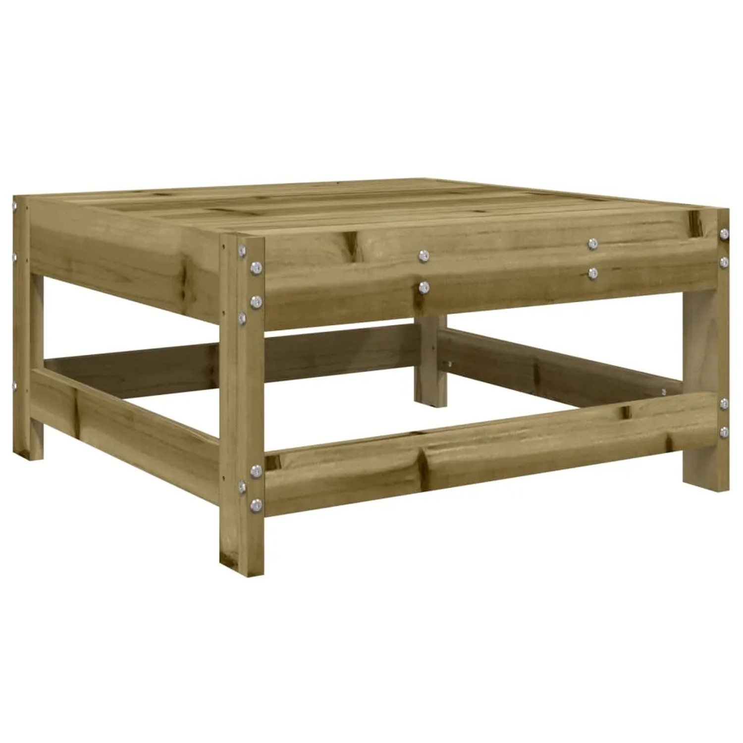 vidaXL Gartenhocker/Tisch aus imprägniertem Kiefernholz, Teil des 7-tlg. Lounge Sets.