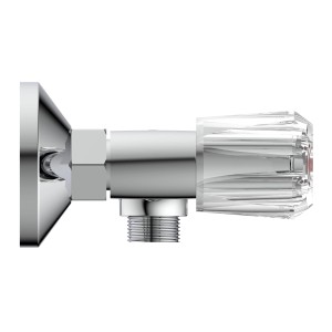 Schütte Duscharmatur Savino Chrom, Aufputz Duschbatterie mit transparentem Griff.