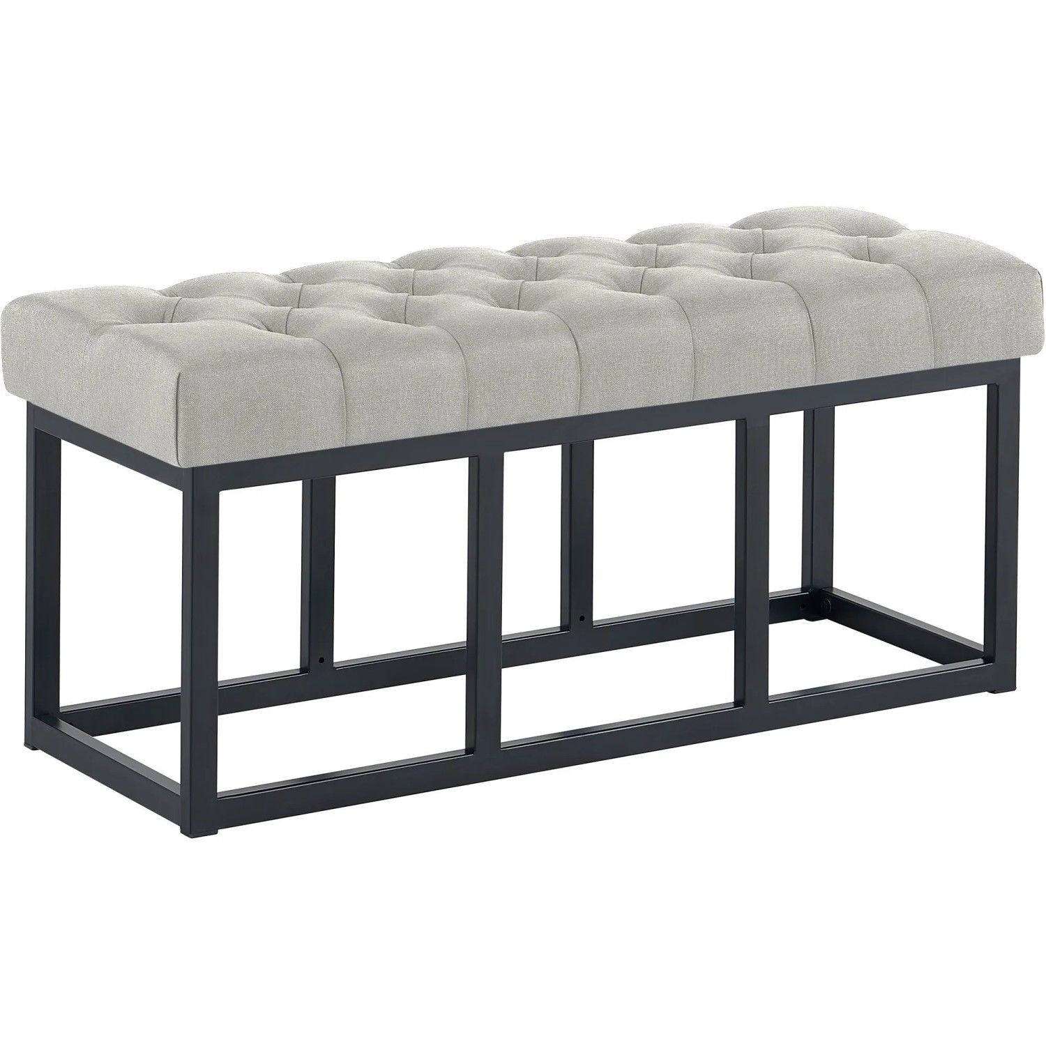 CLP Sitzbank Amun Stoff Schwarz grau/100 cm