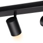 Schwarze WIZ LED Deckenleuchte Imageo mit 3 Spots, tunable white & color, 1035 lm.