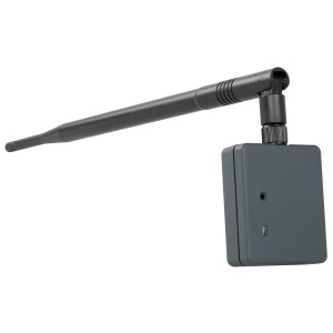 Schellenberg Powerlift Smartphone Garagentoröffner mit Antenne und Kontrollleuchte.