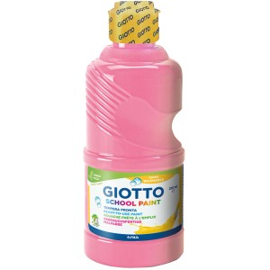 Pinke Giotto Schulmalfarbe, super auswaschbar, 250 ml Flasche.