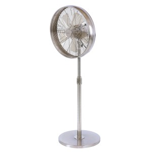 Lucci Air Retro Standventilator Breeze Pedestal in Chrom, Retro Design.