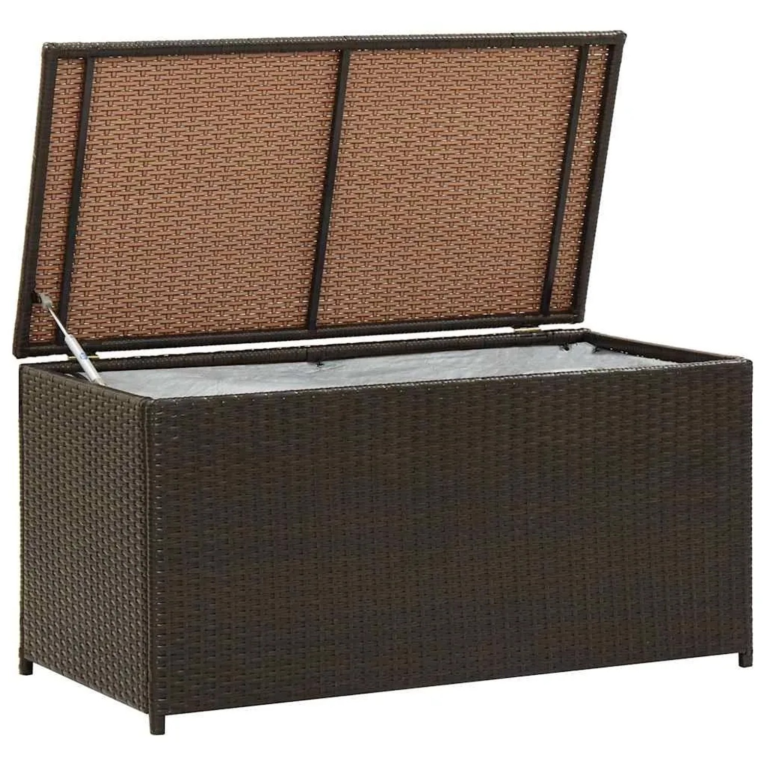 Furnicato Gartenbox Poly Rattan 100x50x50 Cm Braun