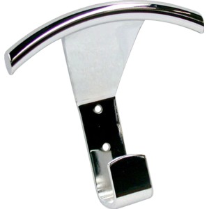 Glänzender, verchromter Wandhaken 1938 aus Metall. Praktisch und stabil.