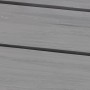 Detailaufnahme: Graue KARAT WPC Terrassenfliese Classic im 11er-Set mit Holzoptik.