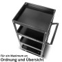 STAHLWERK Werkzeugwagen ST 875, Rollwagen mit 4 Etagen und Handgriff.
