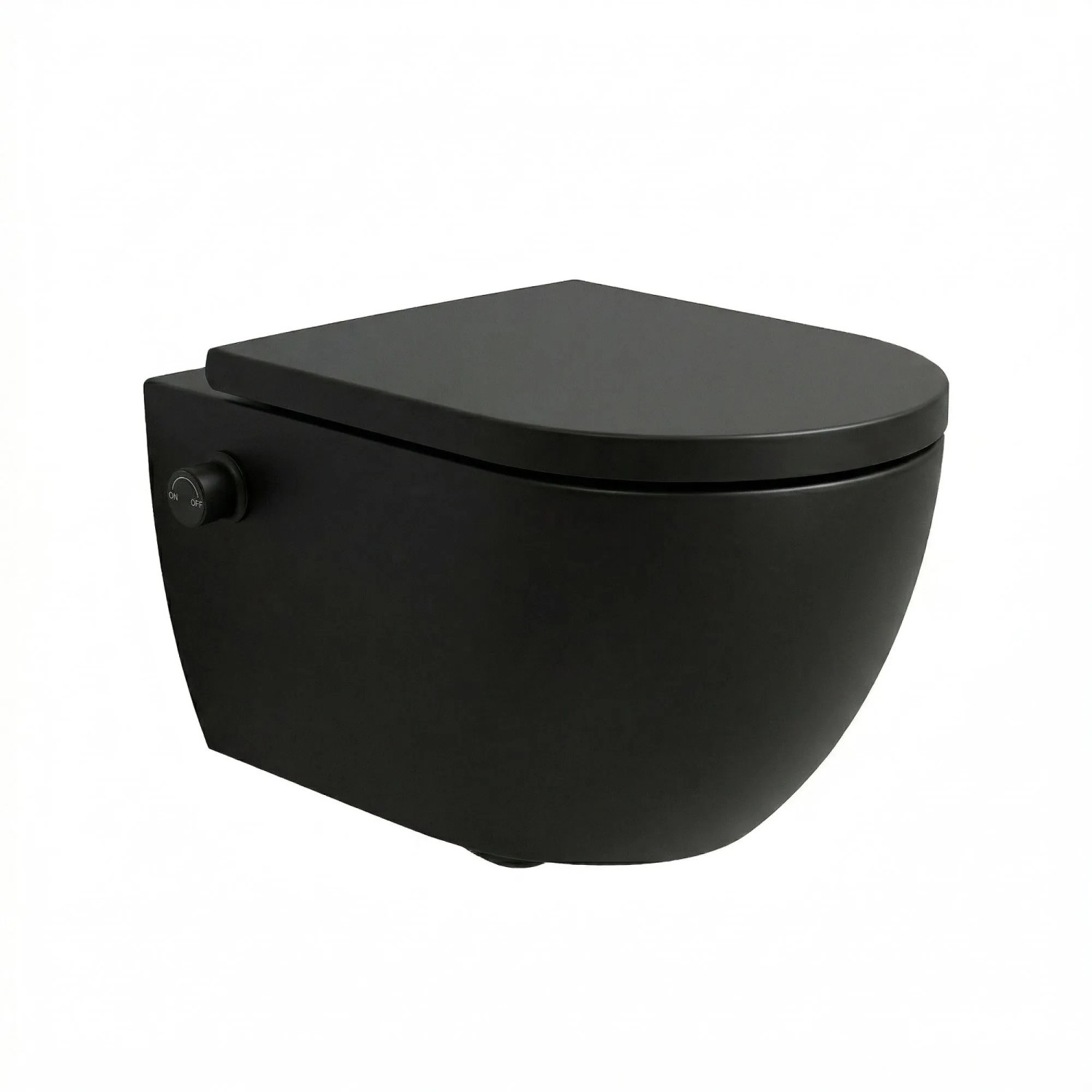 Stilform Spülrandloses Dusch-WC SOHO 4.0 mit Abnehmbarem Softclose Sitz Taharet in Schwarz Matt