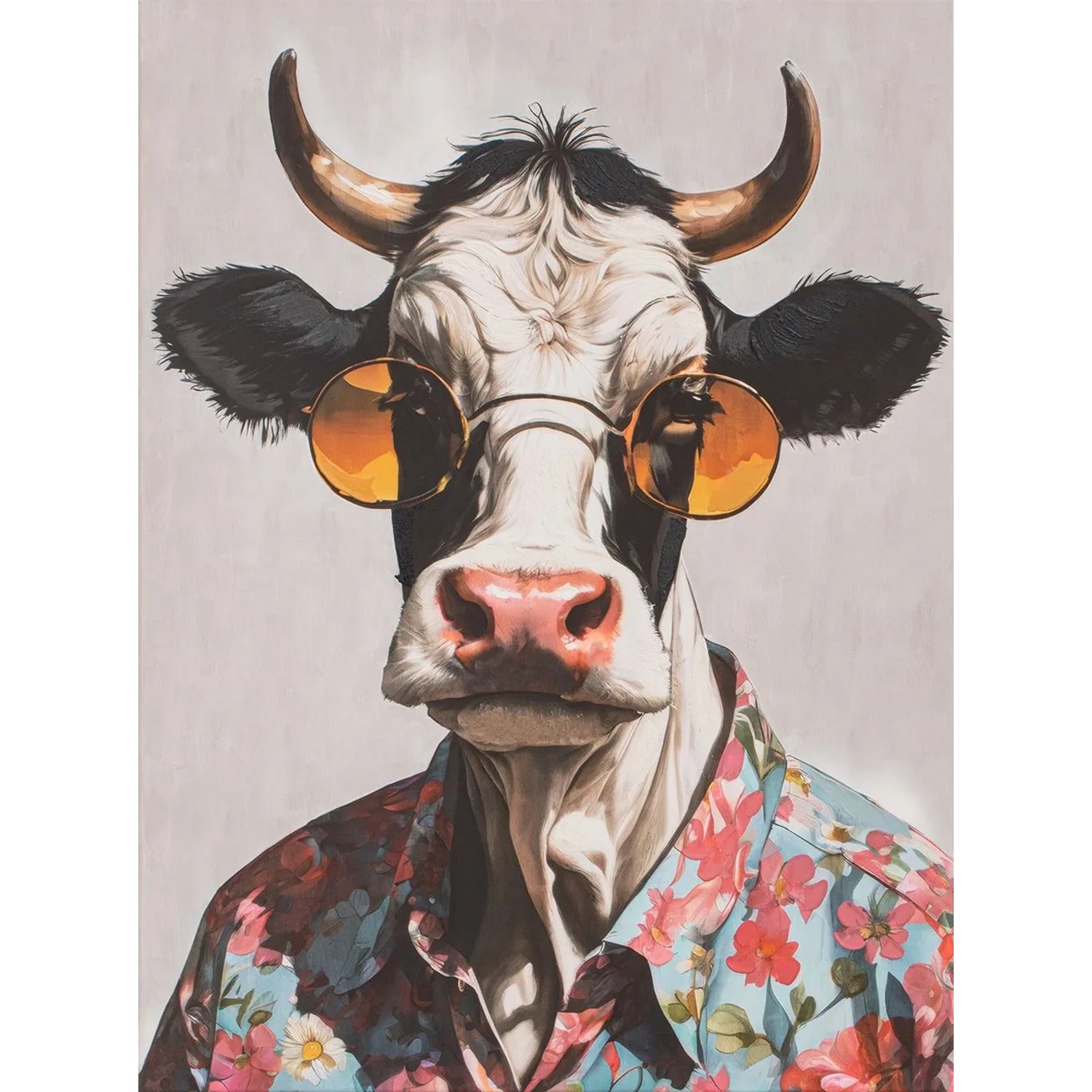 Art Universe Leinwandbild Cow Spring Time 60 x 80 cm