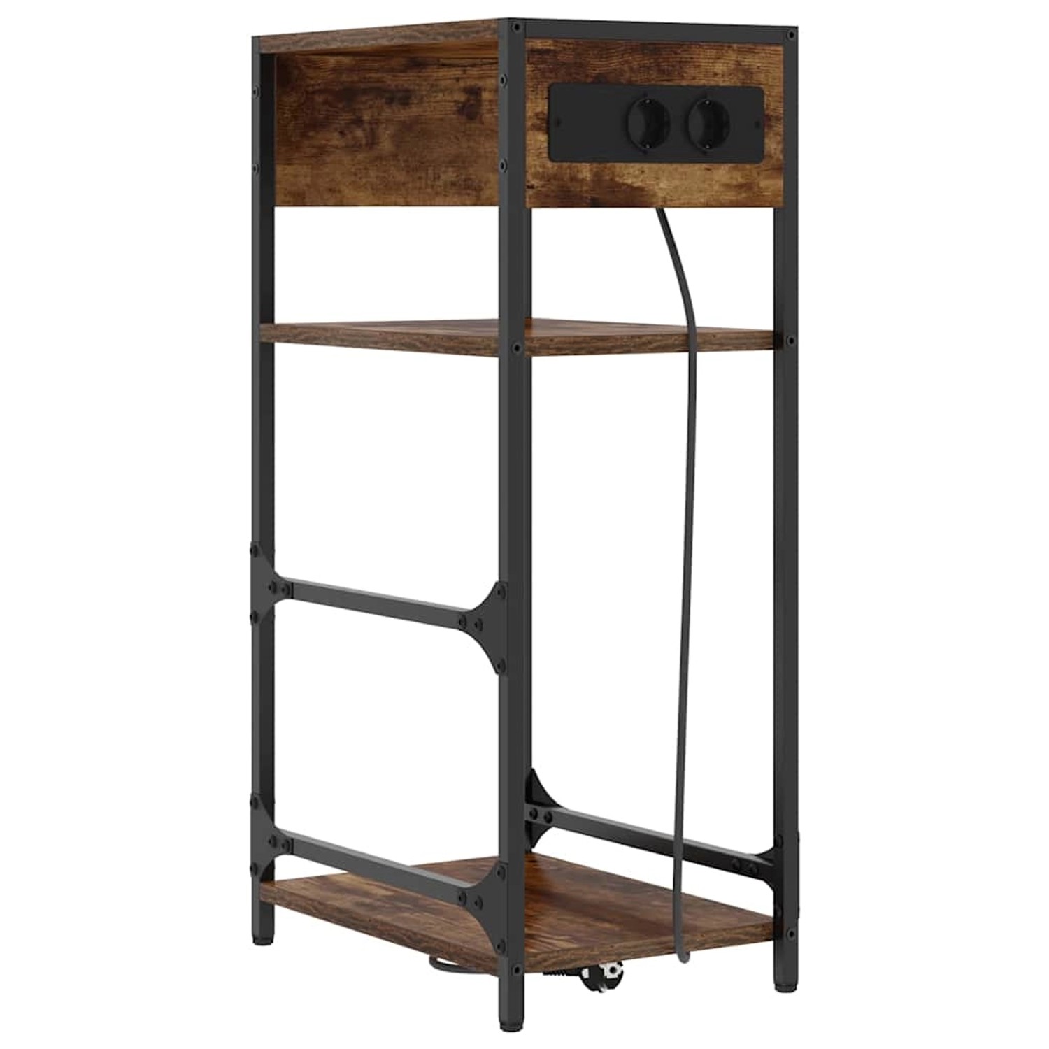 vidaXL Nachttisch Räuchereiche 40 x 27 x 76 cm Holzwerkstoff 859572 günstig online kaufen