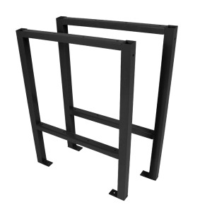 TRUTZHOLM Werktisch Untergestell, 2er Set Stahlgestell, bis 200 kg Traglast, schwarz.