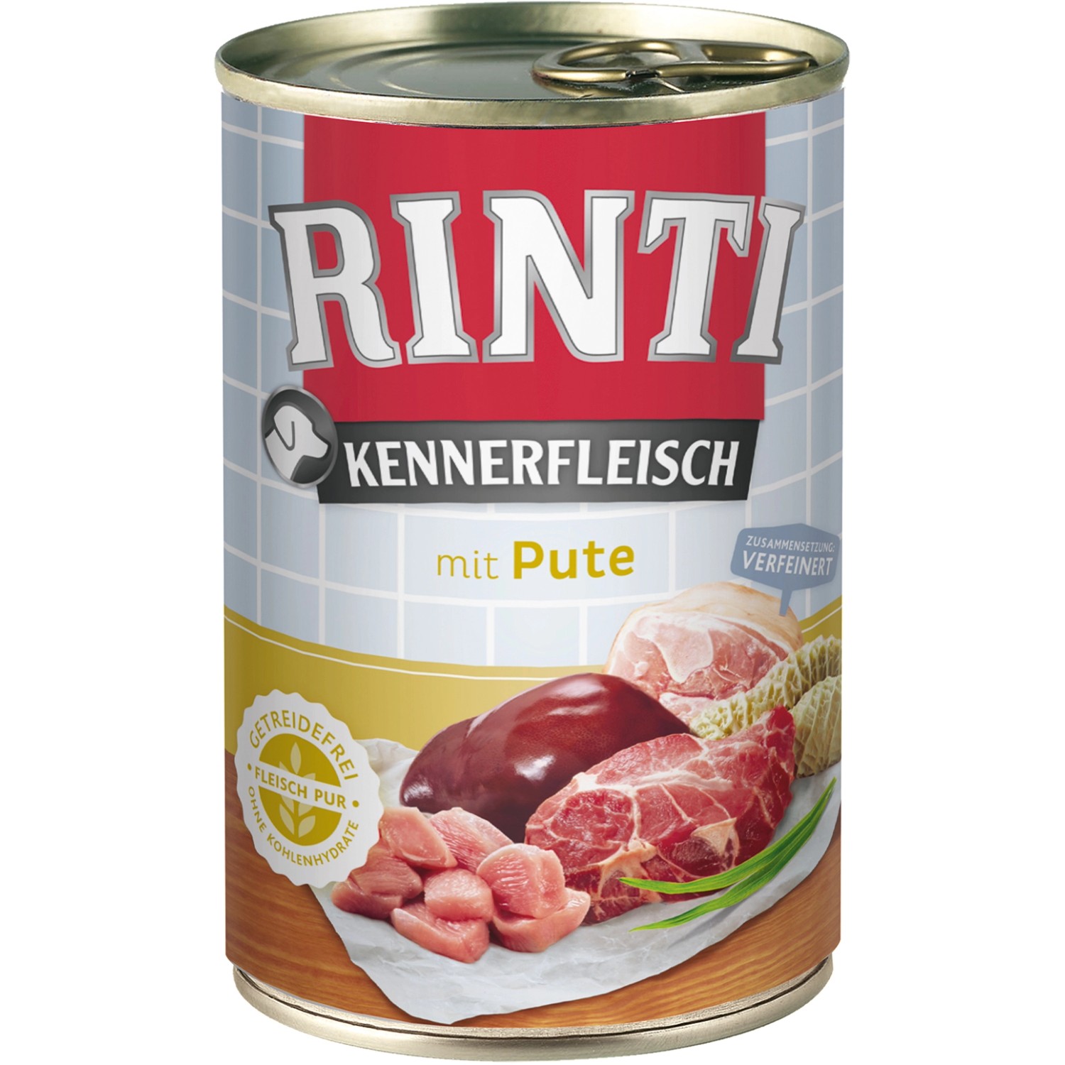 Rinti Hunde-Nassfutter Kennerfleisch Pute 400 g