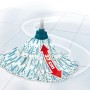 Leifheit Classic Wischmop-Set mit Eimer, Viskose-Mopkopf und Stiel auf Fliesenboden.