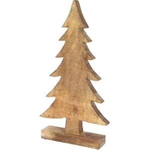 Tannenbaum aus Mangoholz, 40 cm, Weihnachtsdekoration im rustikalen Stil.