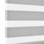 Graues Gardinia Doppelrollo EasyFix, 90x150 cm, mit abwechselnd transparenten und blickdichten Streifen.