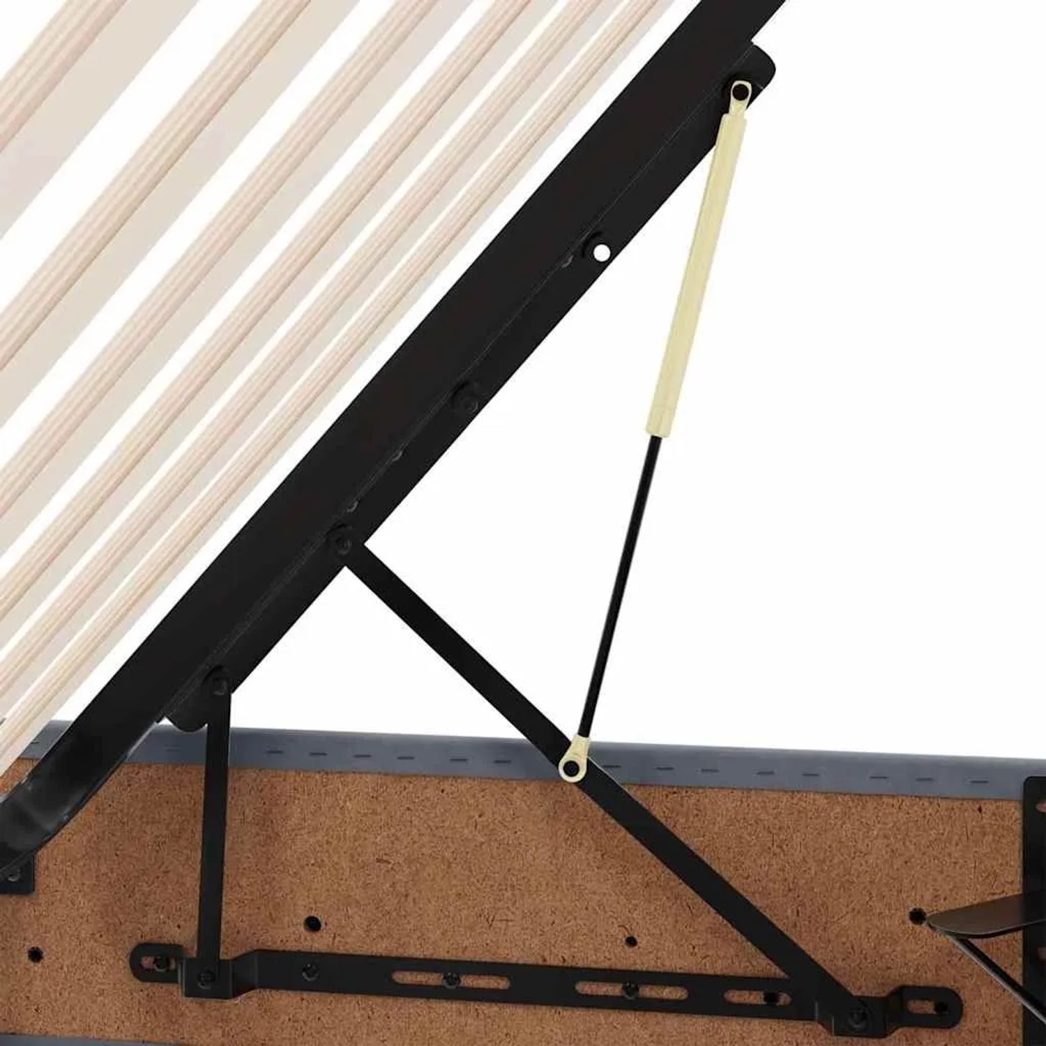 vidaXL Bett mit LED-Lichtleisten Dunkelgrau 200 x 200 cm Samt 3372888_16