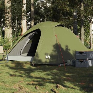 vidaXL Kuppel-Campingzelt 4 Personen Olivgrün Wasserdicht 4009618