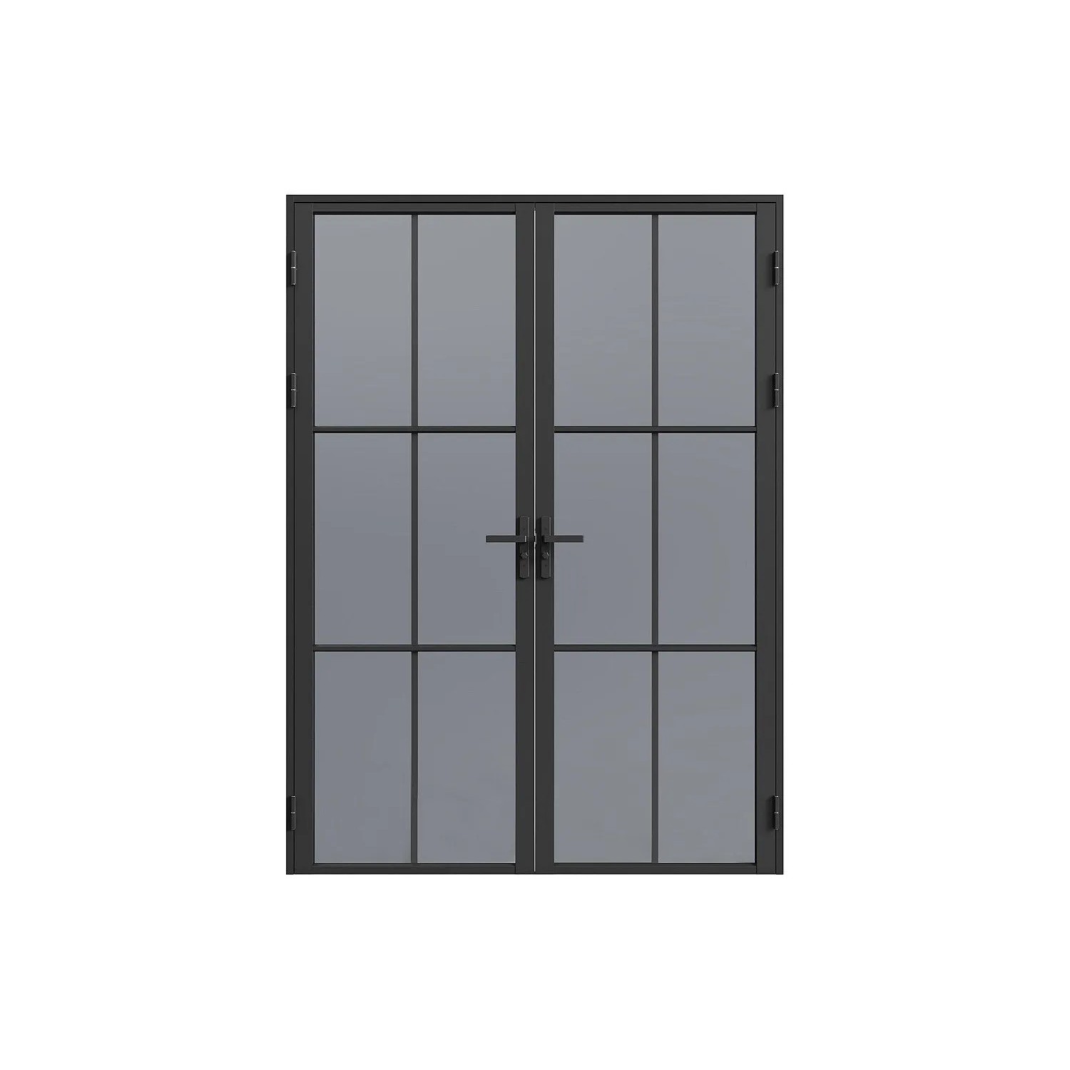 Vente-unique Tür-Komplettsets Seroto Schwarz 93 cm